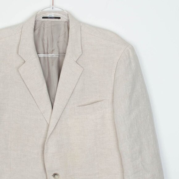 Nordstrom Mens 100% Linen Fratelli Ormezzano Sports Coat Blazer Size 46R Preppy - Picture 2 of 10